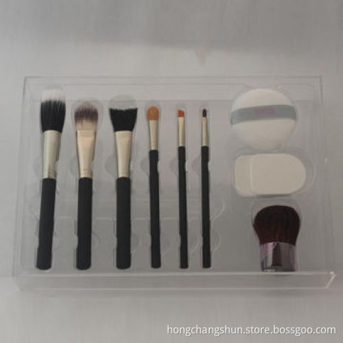 All-in-one Compact Brush and Puff Travel Set, OEM and ODM Orders are Welcome